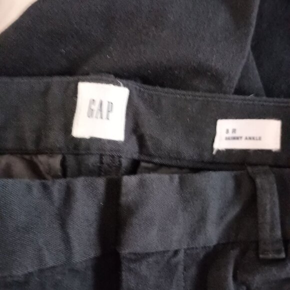 Gap Womens Skinny Ankle Pants Black Size 8R Mid Rise Slim Leg Stretch Casual - Picture 3 of 9